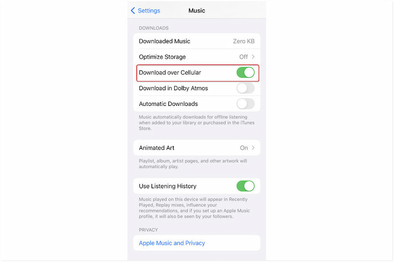 Download Over Cellular