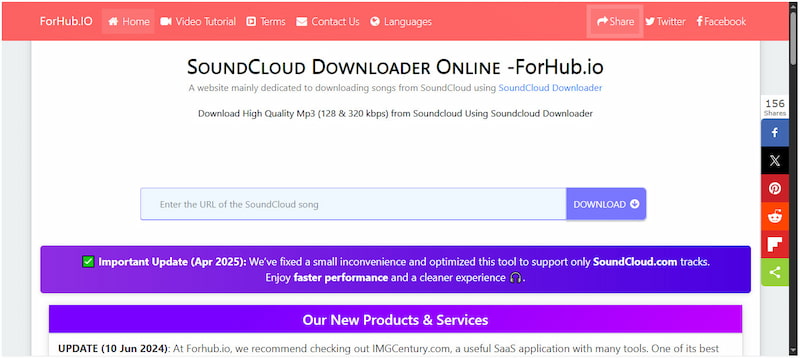 Forhub Soundcloud Downloader