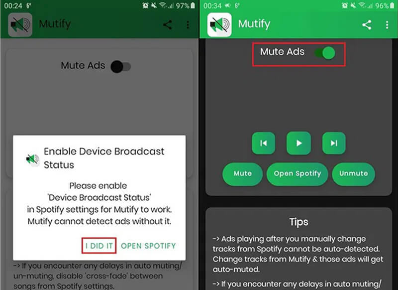 Mute Spotify Ads On Android