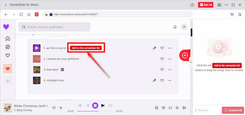 Add To Conversion List Streambyte