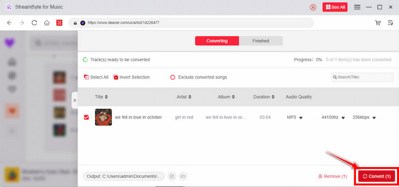 Convert Deezer Tracks Streambyte