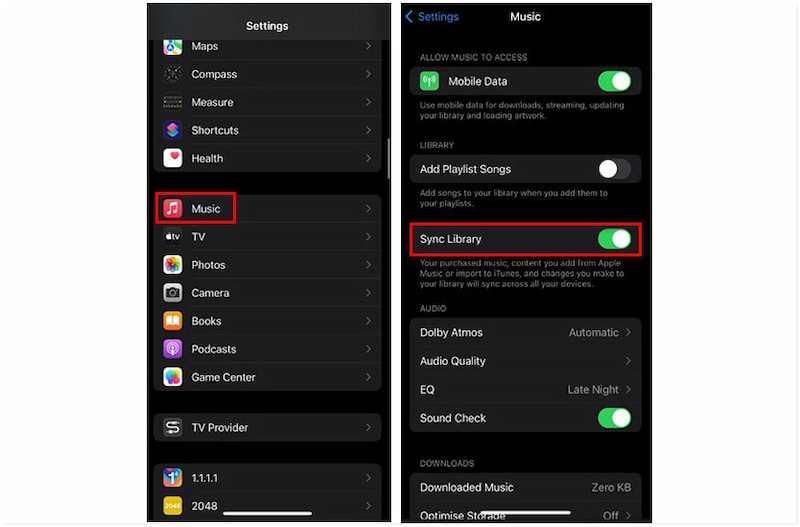 Apple Music Library Sint Syncing
