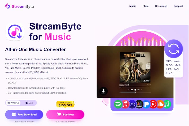Streambyte For Music