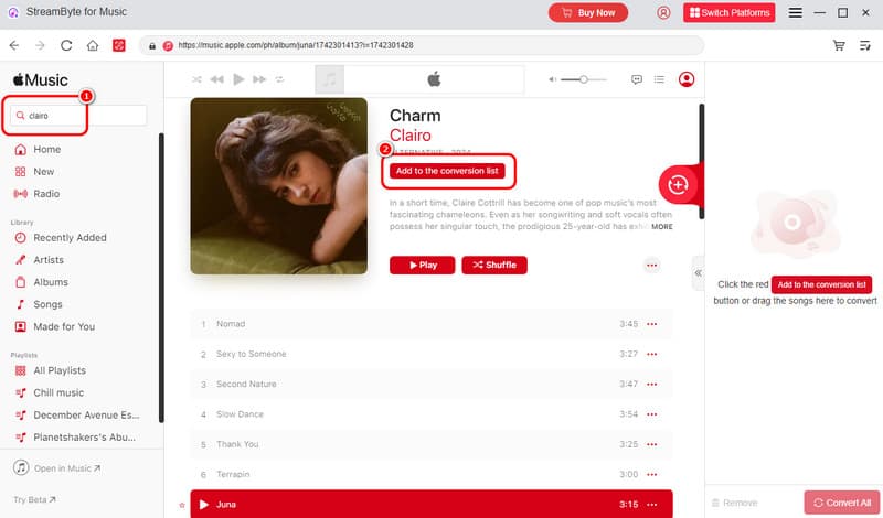 Search Add To Conversion-list Streambyte