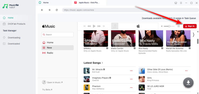 Sign In Button Musicfab