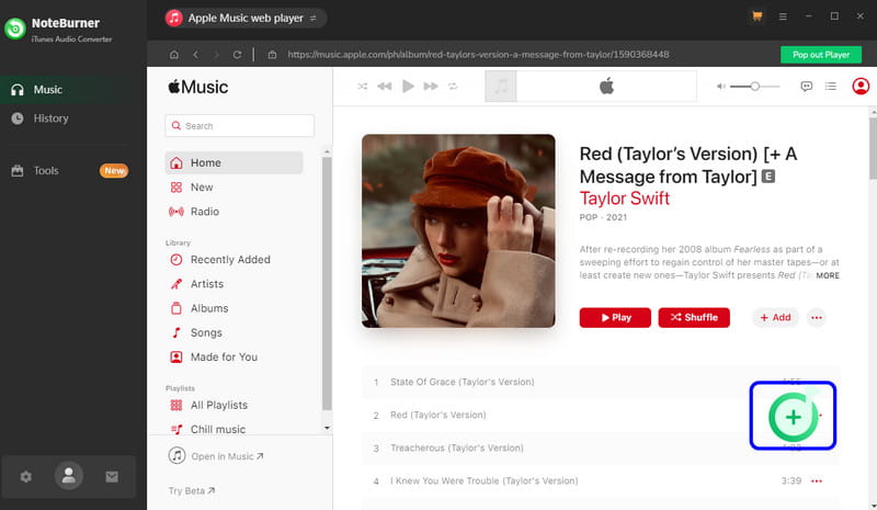 Plus Sign Noteburner