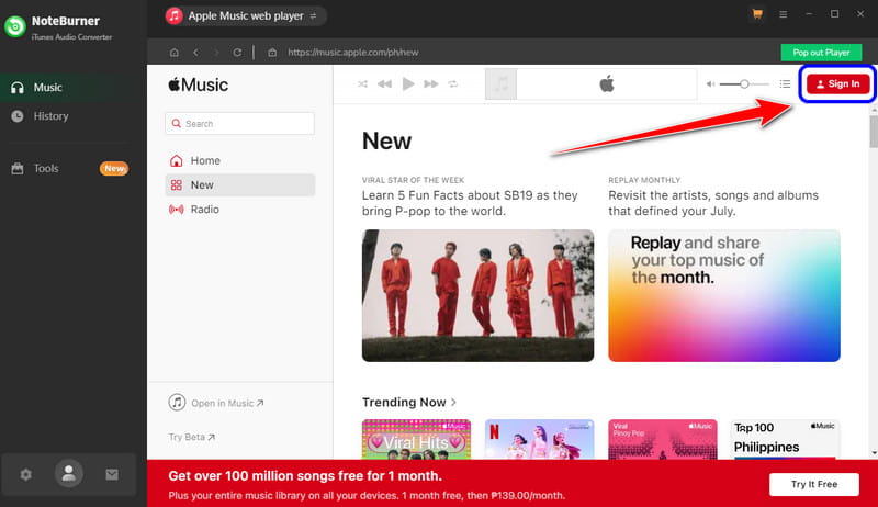 Sign In Search-noteburner