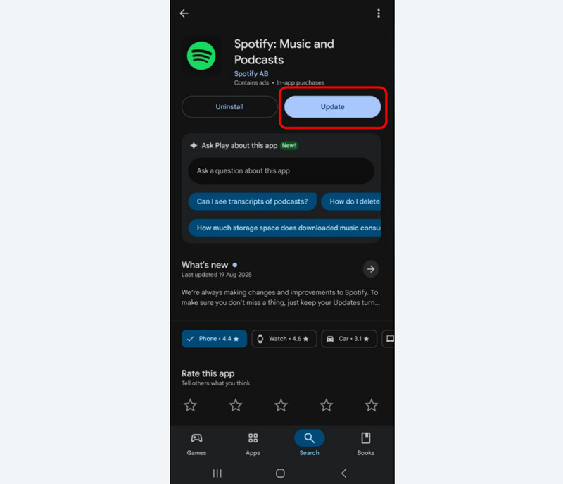 Update Spotify Latest Version