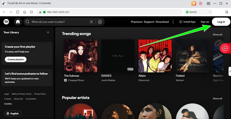 Log In Button Tunefab