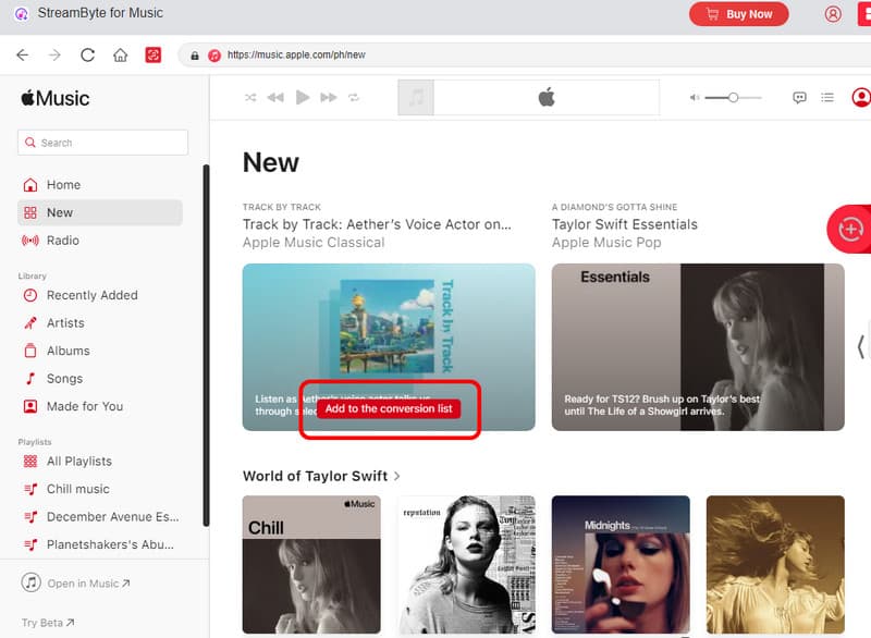 Add To Conversion List Streambytee