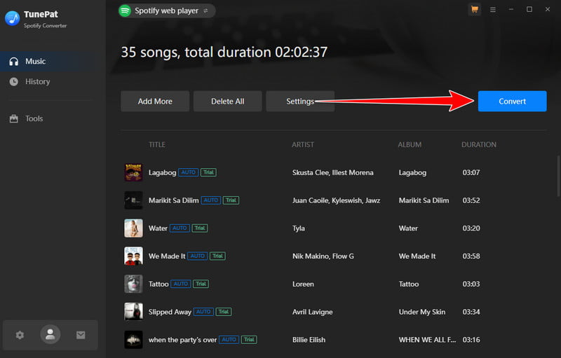 Convert Button Tunepat