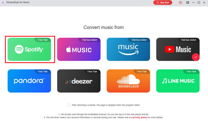 Spotify Platform Log In Streambyte