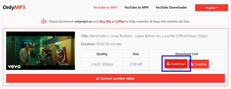 Download Button Onlymp3